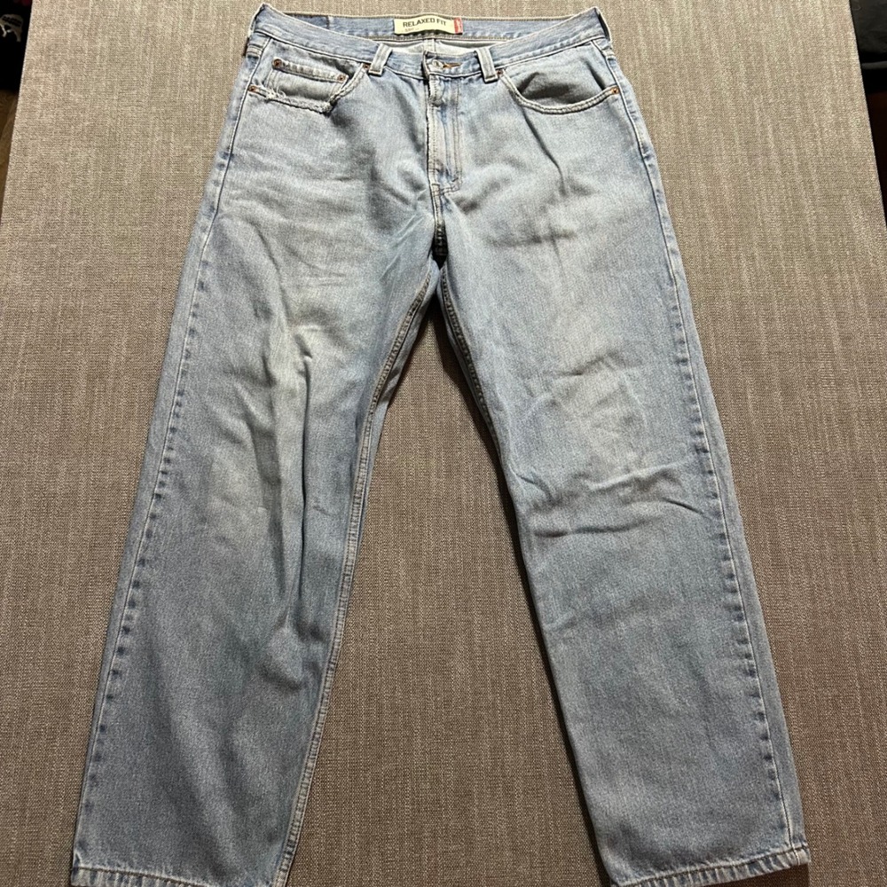 Levis 550 Relaxed Fit Jeans Mens 35x30 Light Wash Denim Tapered Leg 00550-4891 - Picture 3 of 11